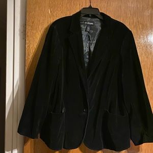 Lane Bryant Crushed Velvet Blazer